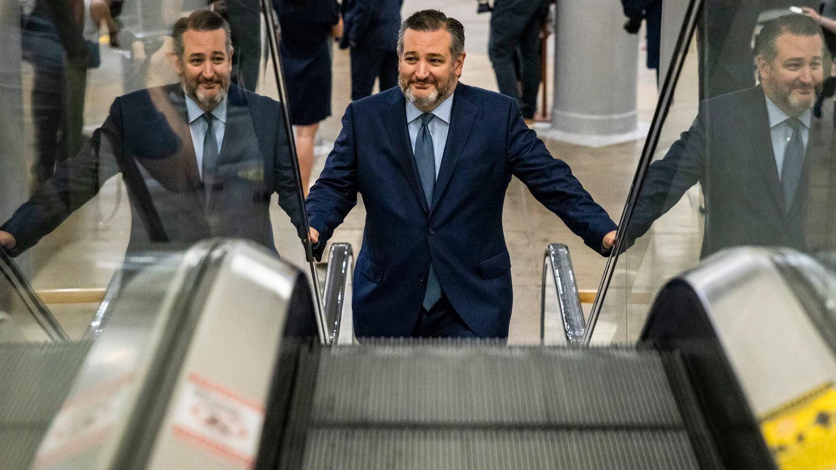 Sen. Ted Cruz  heads to a vote on June 8, 2021, as Democrats and Republicans continuing negotiations on President Joe Bidens infrastructure plan.