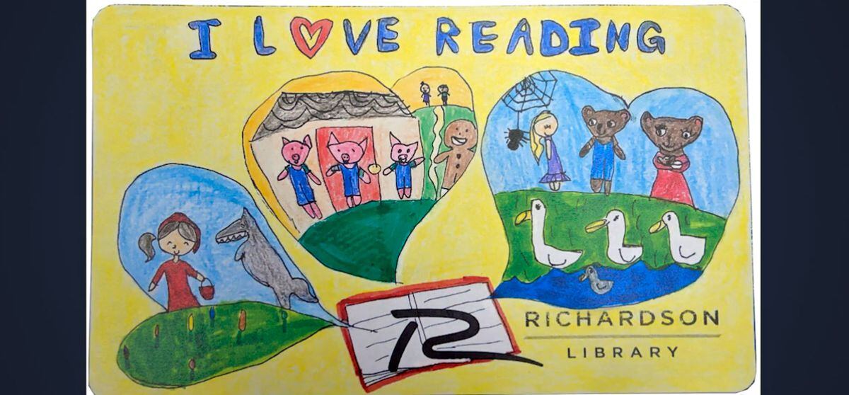 Ardent Lee, 7, created the new Richardson Public Library card.
