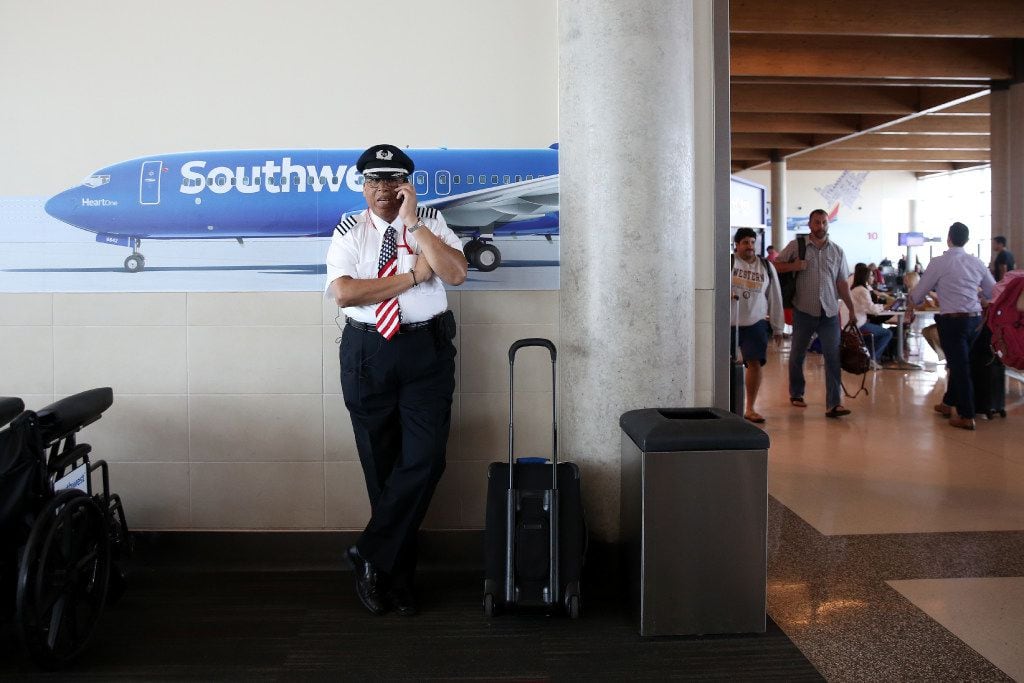 Southwest Airlines' senior pilot Lou Freeman, the first African-American chief pilot of a...