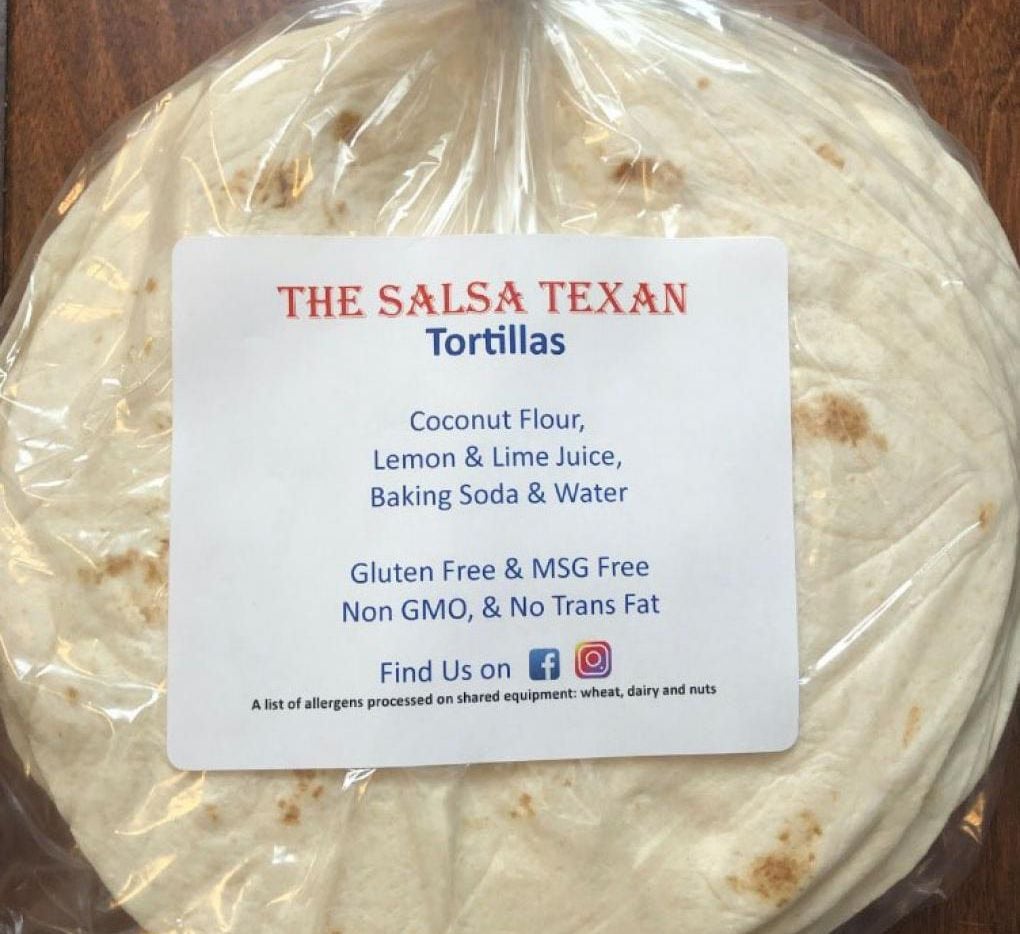 A Flower Mound business recalled its line of coconut flour tortillas after the supposedly...