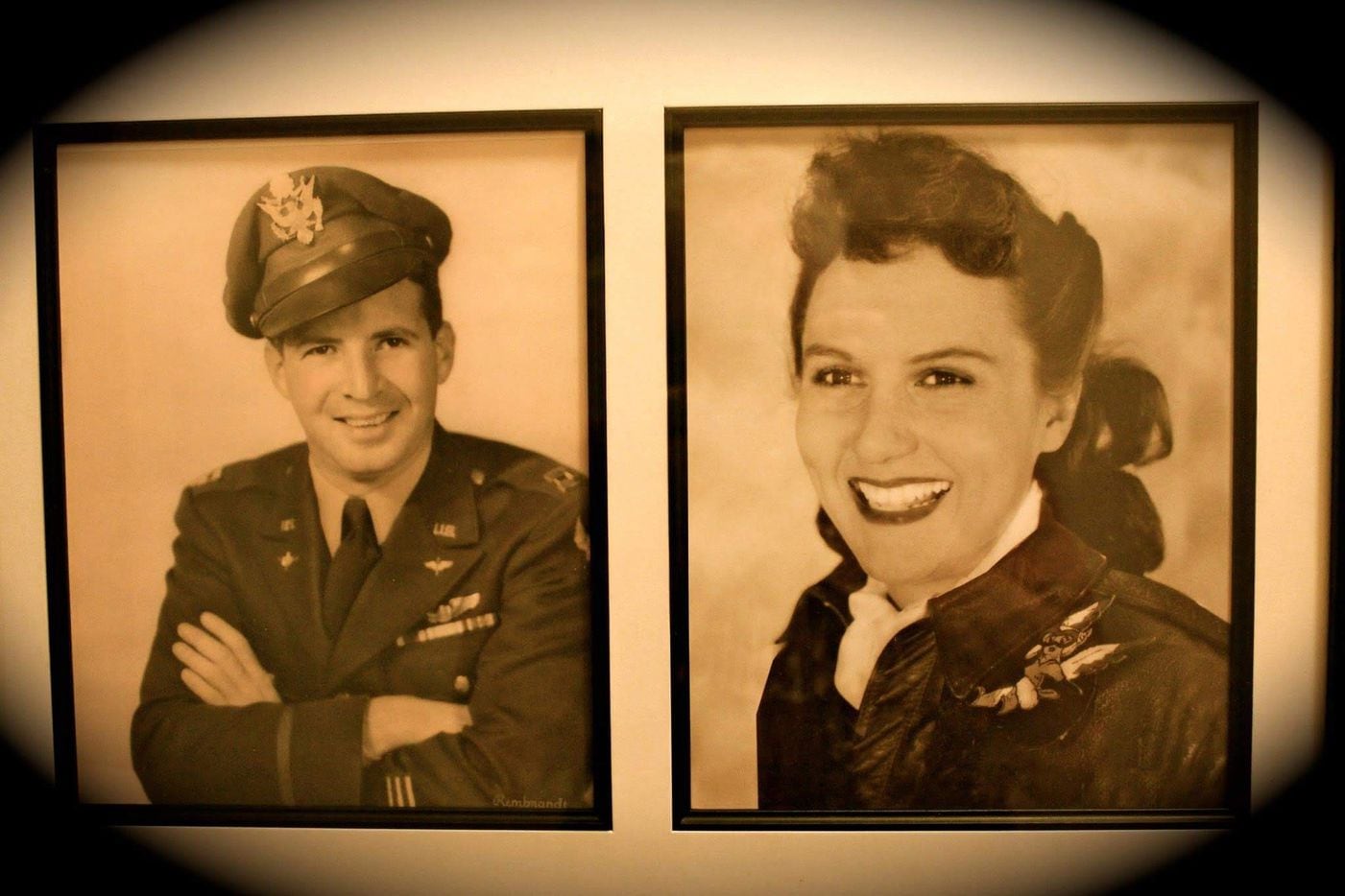 Muriel "Mimi" Lindstrom Segall, left, and her husband Capt. B. Segall, Jr., were both pilots...