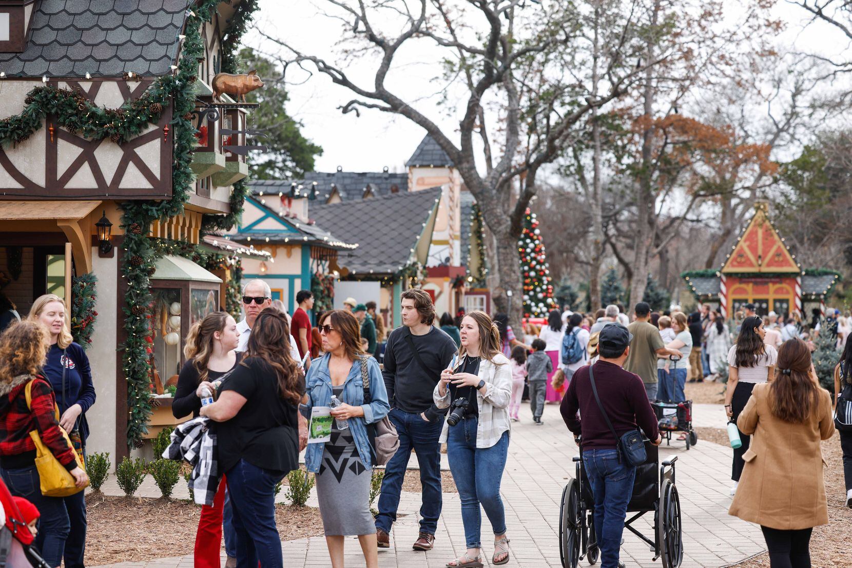 The Children’s Christmas Village at the Dallas Arboretum in Dallas on Dec. 29.