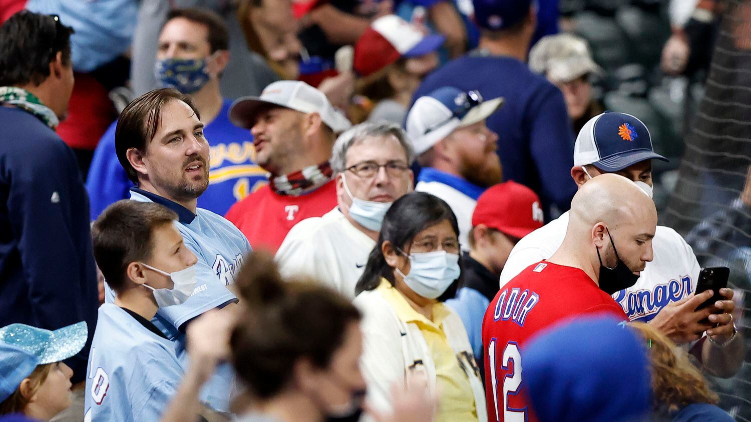 Texas Rangers Fans Show Their Team Spirit with Blue Hair - wide 10