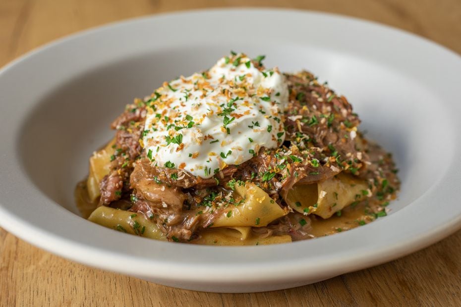 House-made pappardelle with chermoula-braised lamb shoulder, labneh and gremolata will be on...