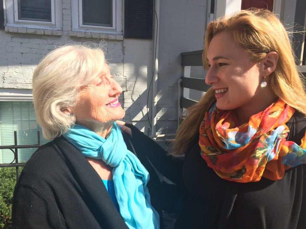 Holocaust survivor Magda Bader, 86, with her granddaughter Naomi Martin, is concerned that...