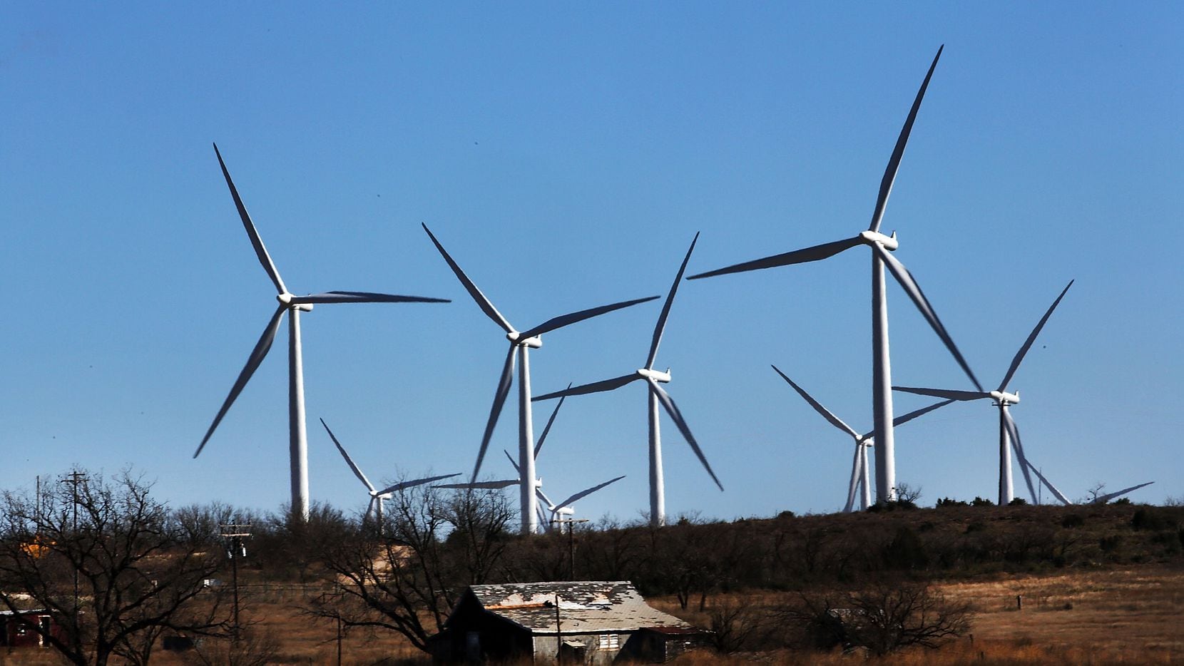Las turbinas de viento proveen un 15% de la energía eléctrica de ERCOT.