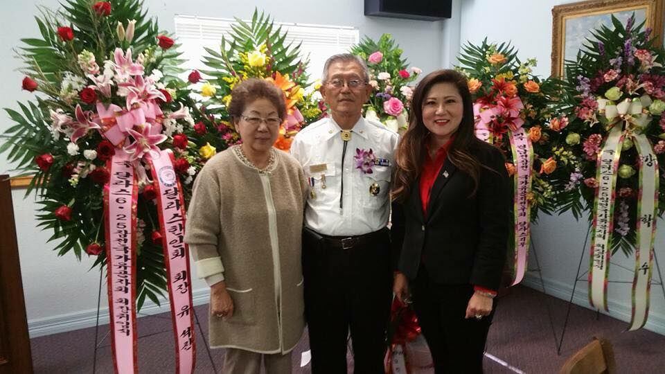 Peter Oh, center, who is now president of the Korean War Veterans Association Dallas...