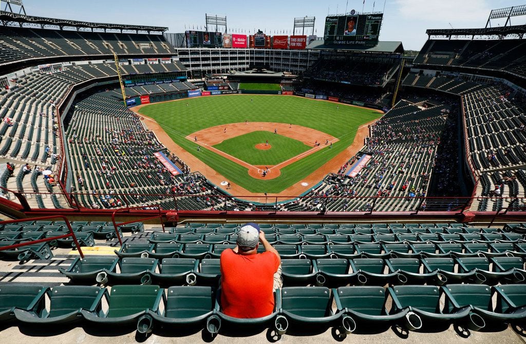 A lone baseball fan, who wished not to provide his name, had several sections of seats in...