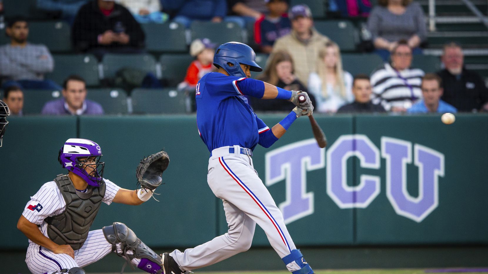 Rangers outfield prospect Yeison Morrobel participated in the minor league's tour against...