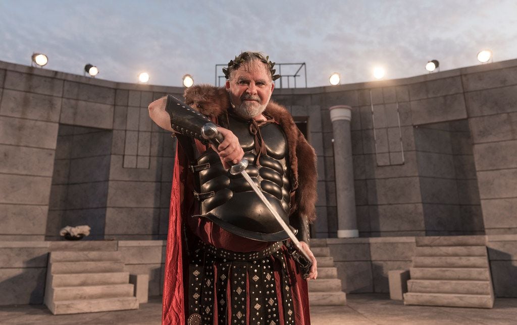 Raphael Parry plays Titus in Shakespeare in the Park's Titus Andronicus.  