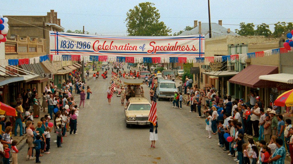 True Stories' "Celebration of Specialness" parade sequence was filmed on North Tennessee St....