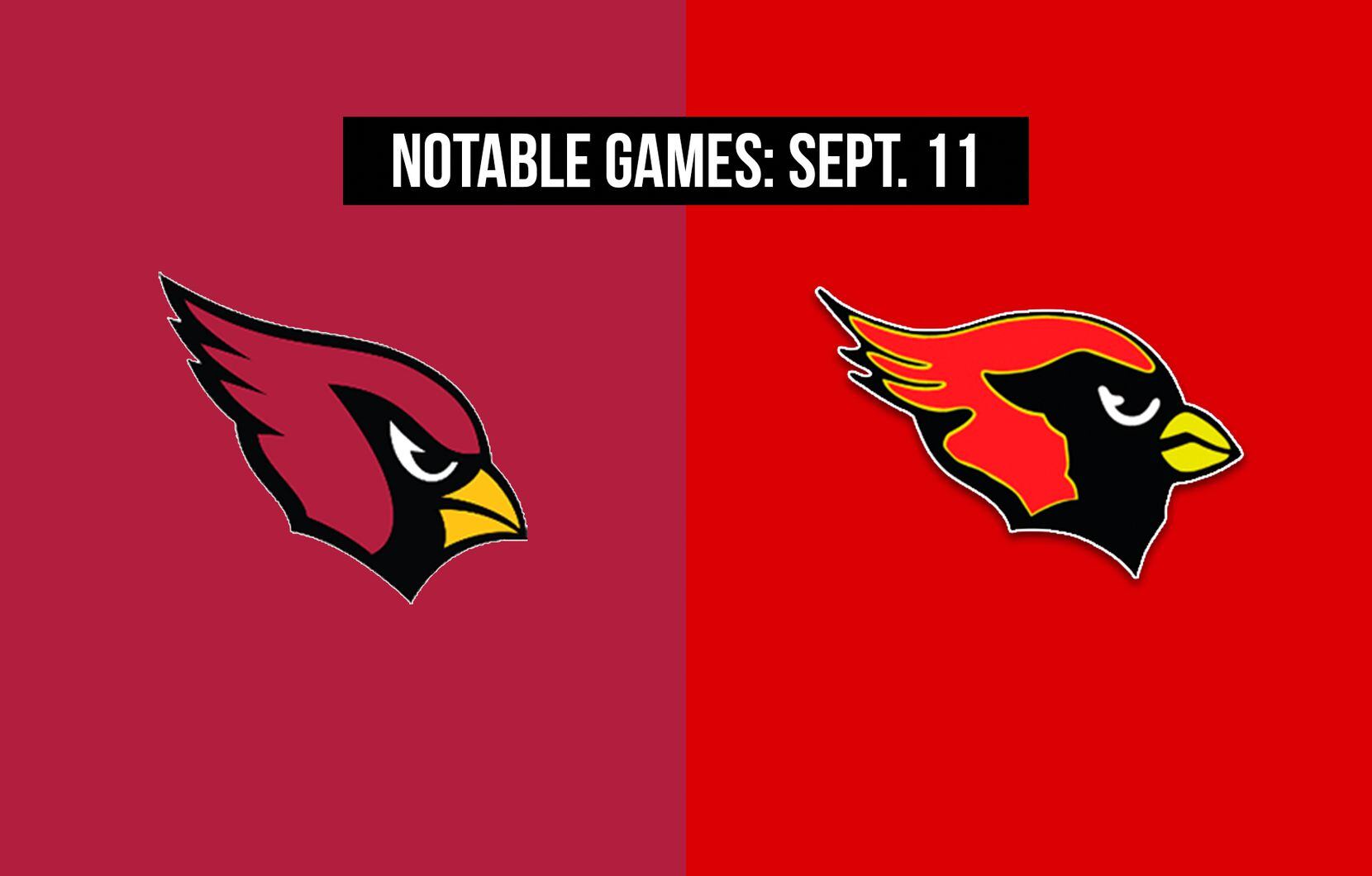 Notable games for the week of Sept. 11 of the 2020 season: Pottsboro vs. Melissa.