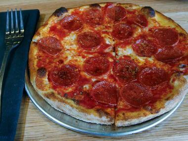 A Pepperoni personal pizza photographed Monday December 14, 2015, from the lunch menu of the...