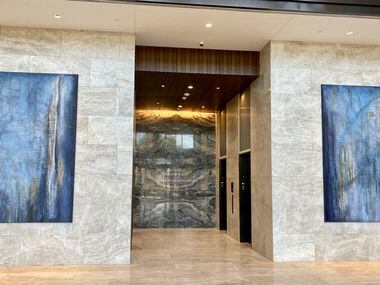 The office elevators in the new Weir's Plaza tower on Knox Street.