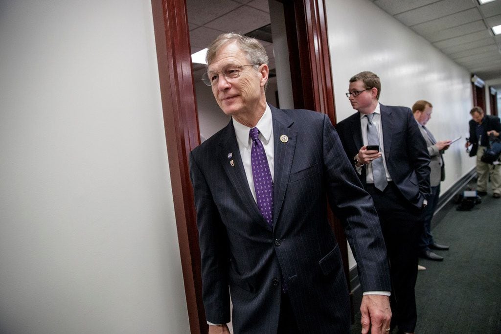 Rep. Brian Babin R-Woodville, a member of the conservative House Freedom Caucus leaves a...