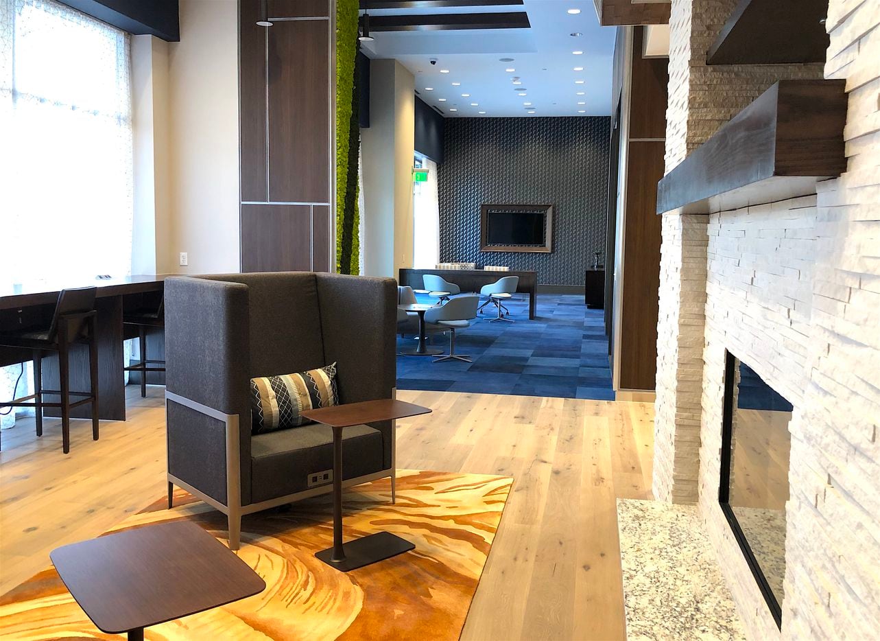 The coworking and business center in the SkyHouse Frisco Station.