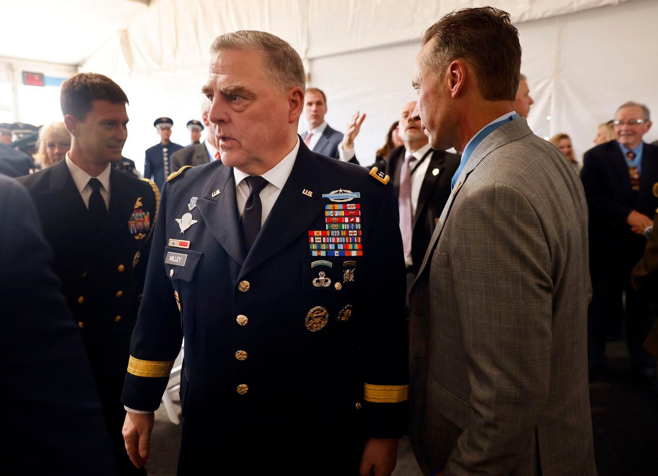 Gen. Mark A. Milley, chairman of the Joint Chiefs of Staff, attended and spoke at Friday's...