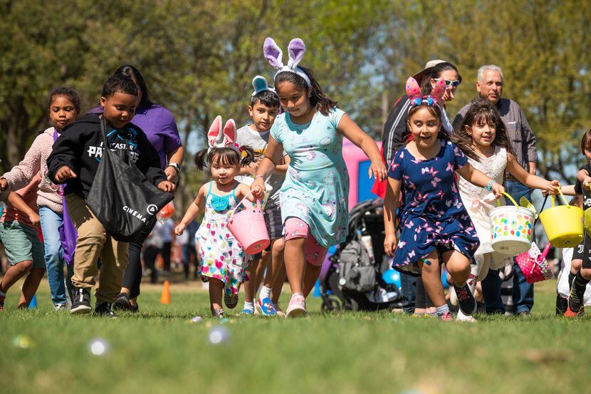 The Easter egg hunt at Armstrong Park in Duncanville