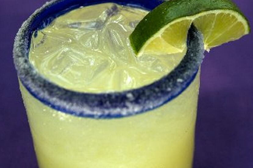 Margarita, on the rocks, at Joe T. Garcia's, made with Juarez tequila and lime juice,. 