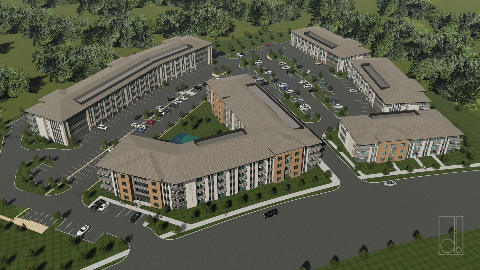 The 250-unit Alta Firewheel apartments are being built off Bush Turnpike near the Firewheel...
