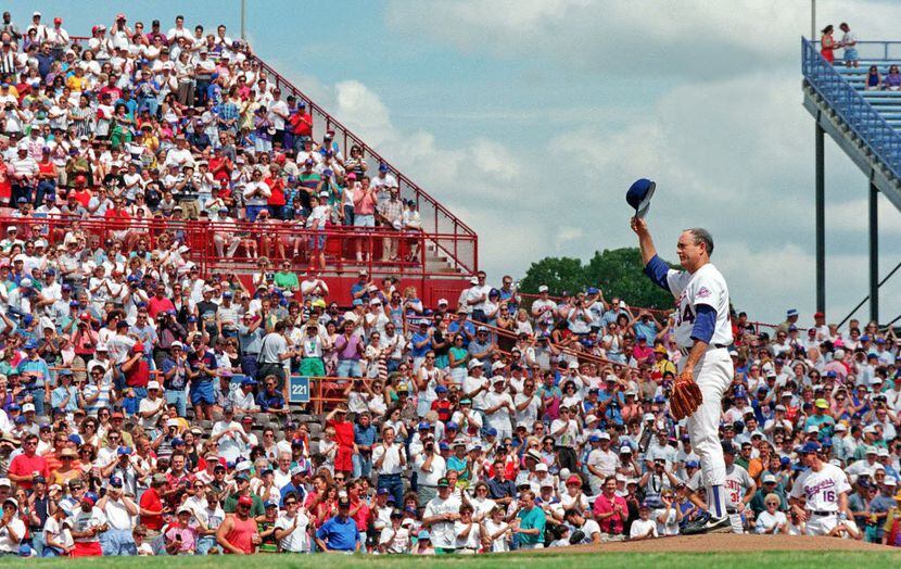 Nolan Ryan tipped his hat to the fans as his career was winding down, along with the life of...
