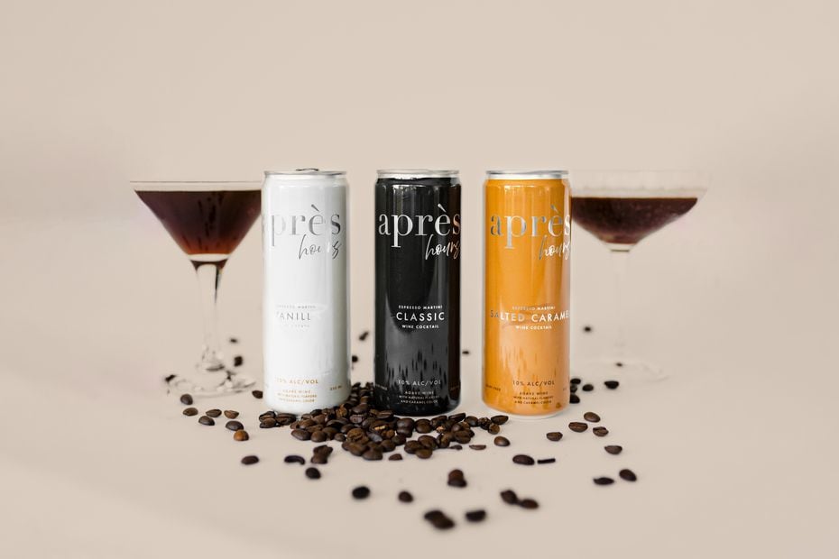 Après Hours' espresso martinis come in three flavors: classic, vanilla and salted caramel....