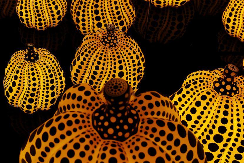 Inside the special exhibition "Yayoi Kusama: All the Eternal Love I Have for the Pumpkins"...