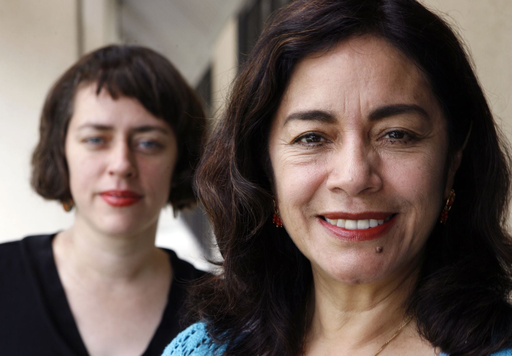 Teatro Dallas executive artistic director Sara Cardona, left, with her mother, Cara Cardona,...