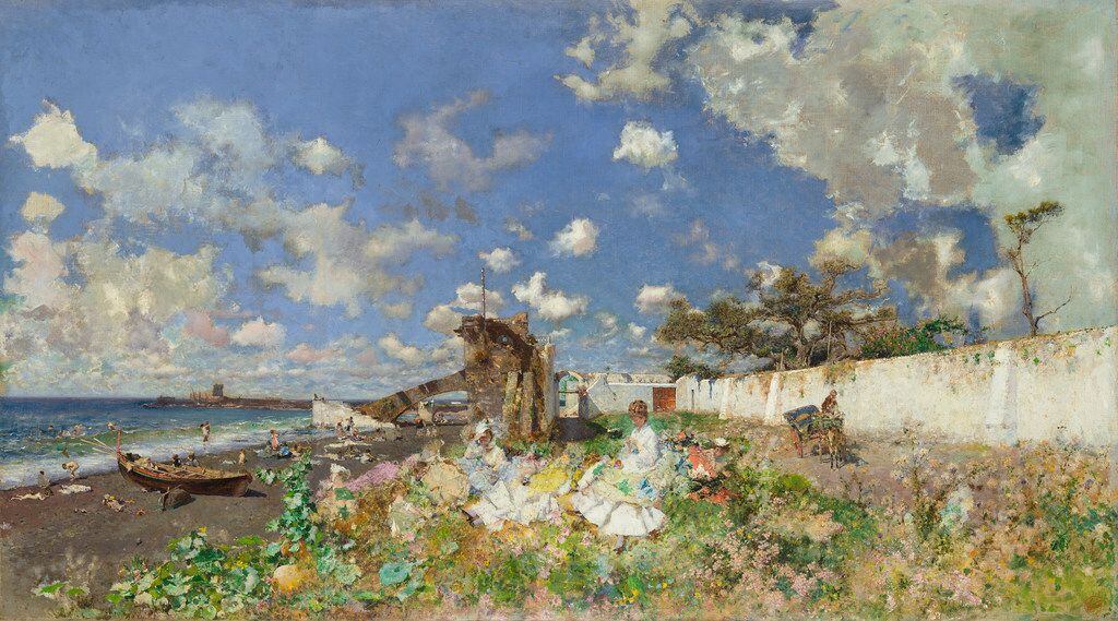 Beach at Portici by Mariano Fortuny y Marsal (1838- 1874) at Meadows Museum