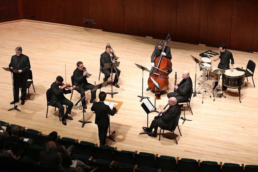 Dallas Symphony Chamber Players and narrator William Joyner perform at SMU's Caruth...