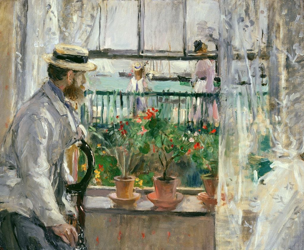 The only prominent male figure in the exhibition of Berthe Morisot's work is her husband,...
