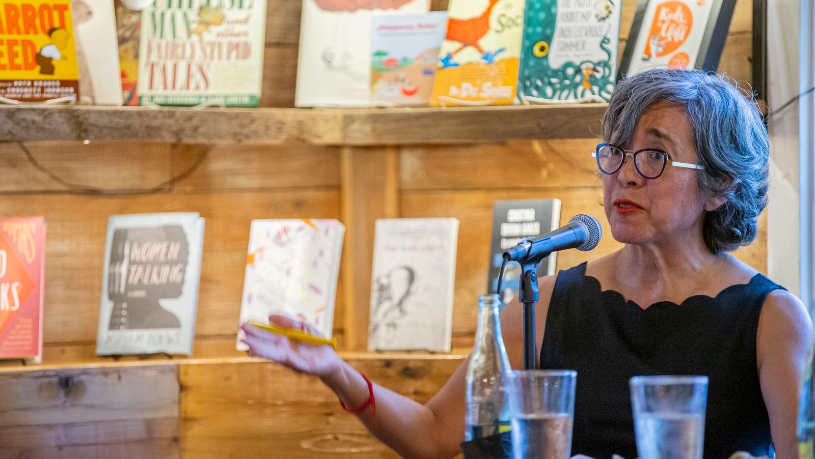 Author Cristina Rivera Garza spoke during a panel discussion at The Wild Detectives...