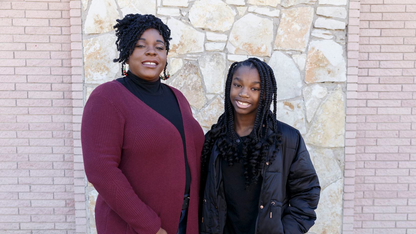Apollonia McFadden stands with her daughter Julia Whitlow, 12, outside McFadden’s parents’...