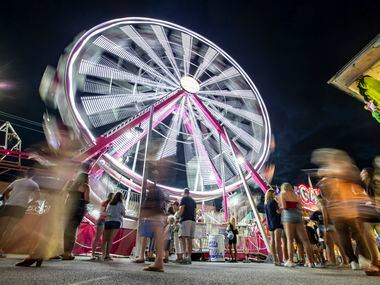 Carnival rides and midway games are just some of the fun at Main Street Fest in Grapevine....