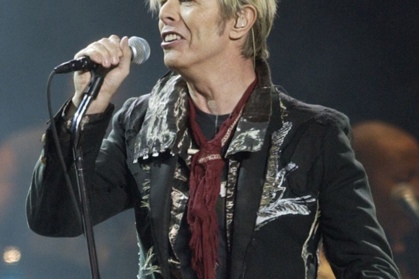 David Bowie performs in 2003.