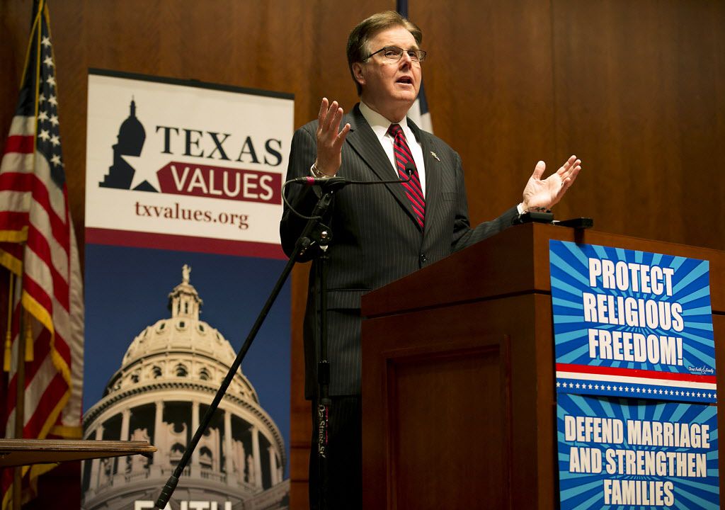  Lt. Gov. Dan Patrick spoke during Faith and Family Day at the Capitol in Austin in late...