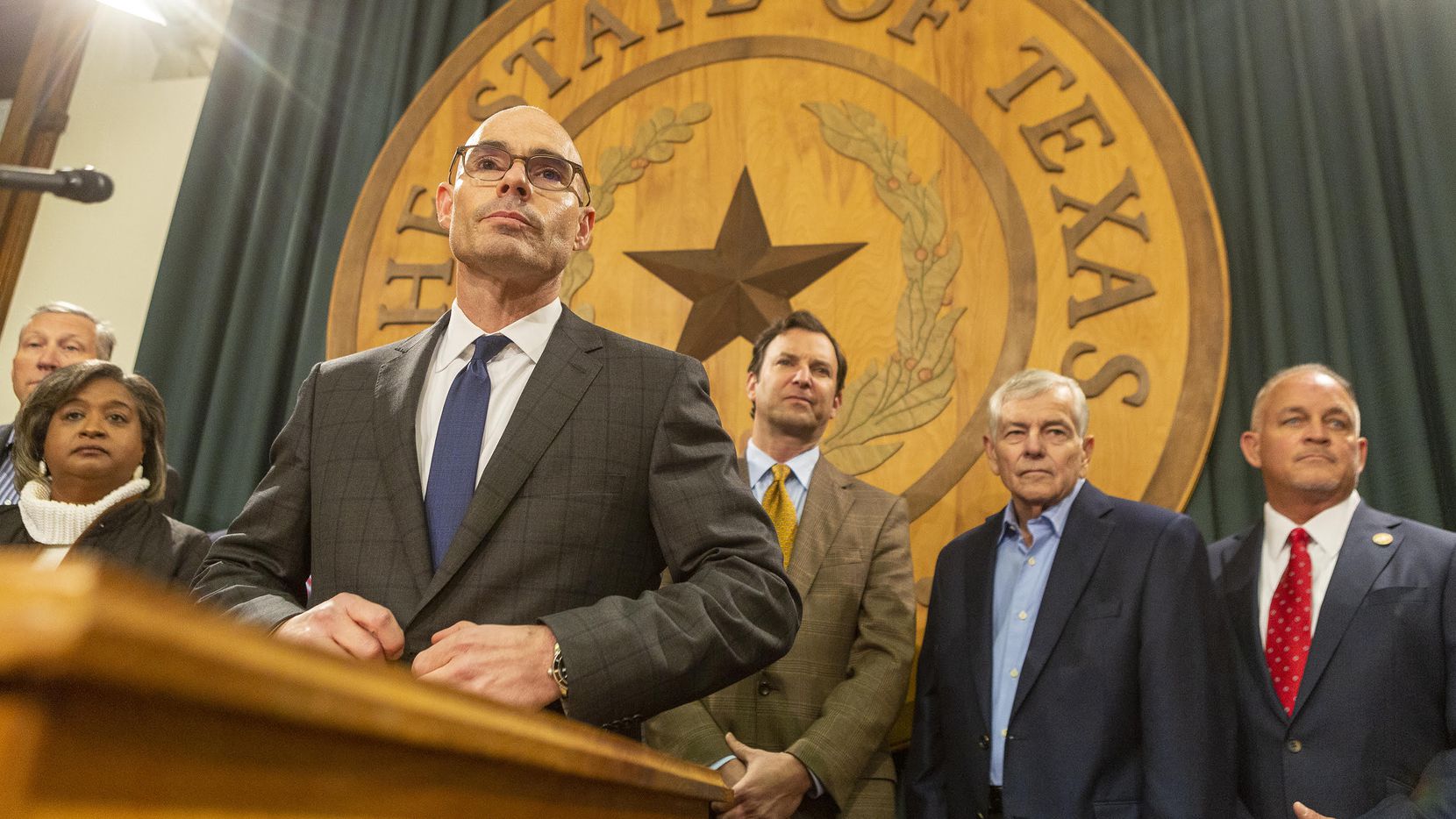 State Rep. Dennis Bonnen, R-Angleton, announces he has the votes to be elected the next...