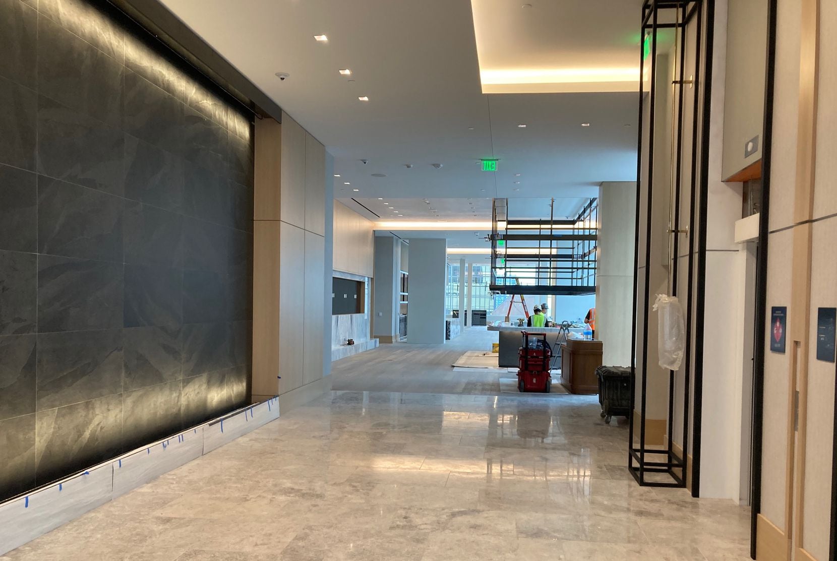 The lobby in downtown Dallas' new JW Marriott Hotel which opens in June.