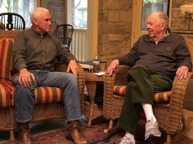 Vice President Mike Pence and T. Boone Pickens during a post midterm respite at Mesa Vista...