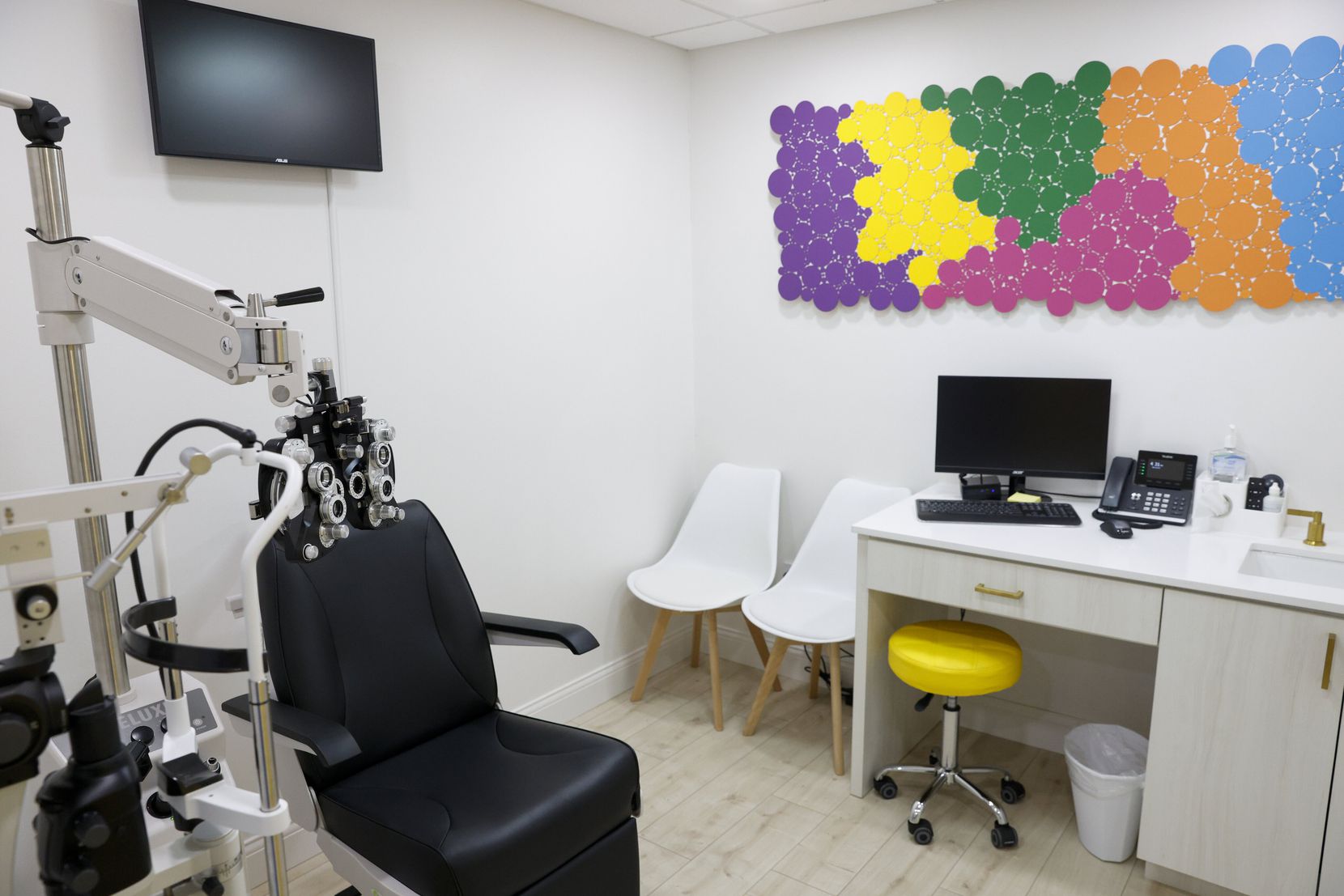An eye exam room at the Alcon Children's Vision Center in Fort Worth, Monday, Jan. 9, 2023....