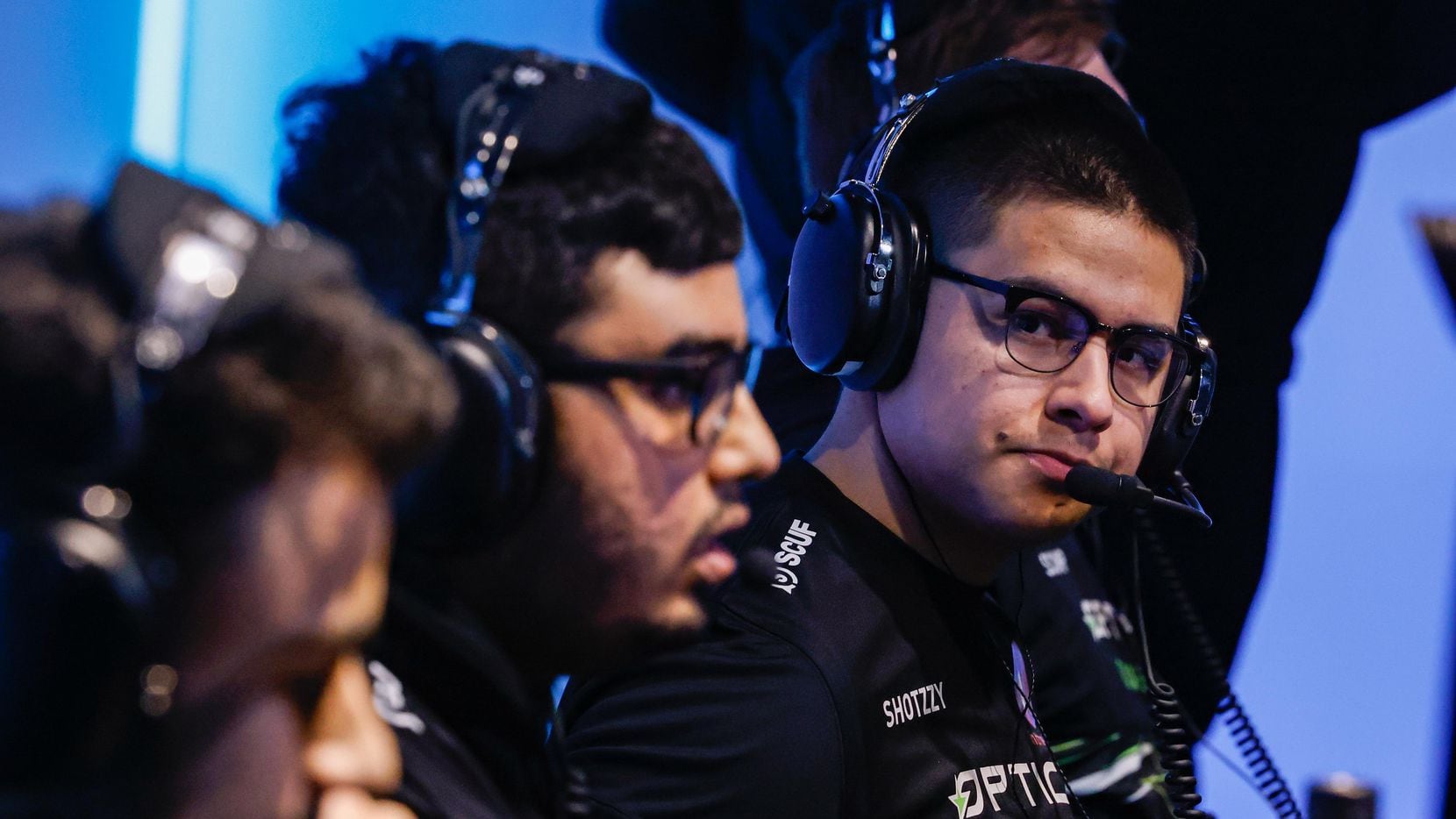 OpTic Texas' Anthony "Shotzzy" Cuevas-Castro (right) along with the rest of the team during...