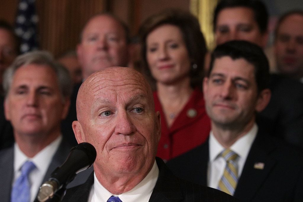 U.S. House Ways and Means Committee Chairman Rep. Kevin Brady, R-The Woodlands, speaks as...