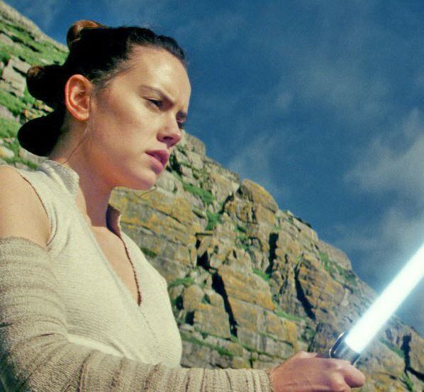 "Star Wars: The Last Jedi" features Daisy Ridley as Rey.