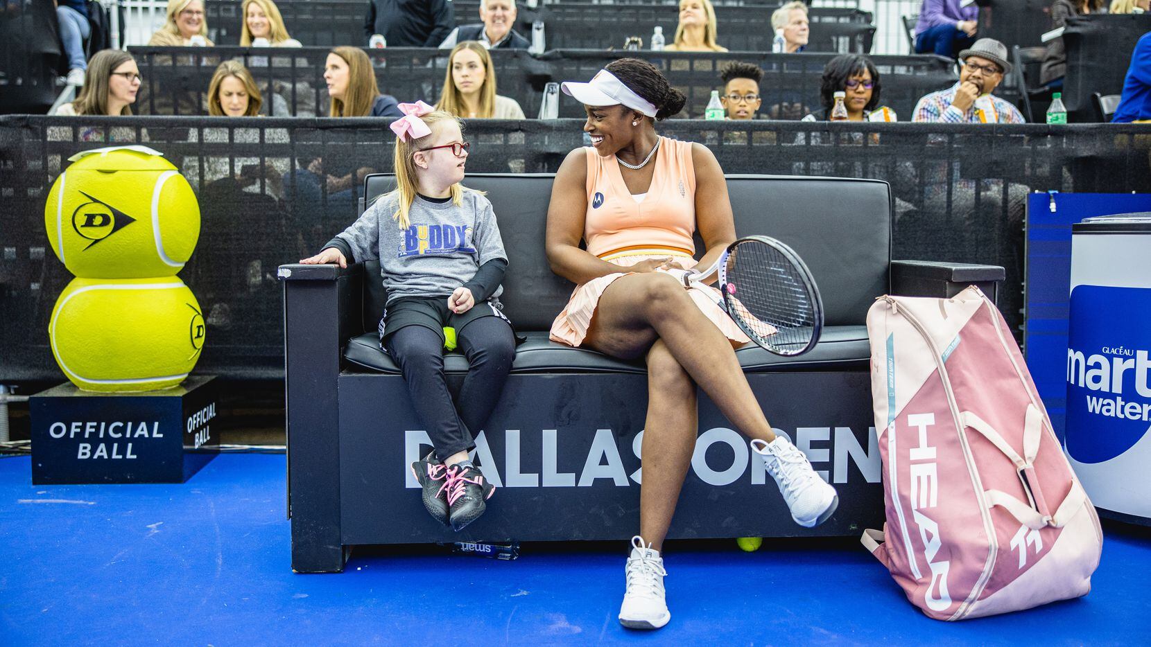Women's tennis player Sloane Stephens met 10-year-old Sloane Stephens of North Texas, who...