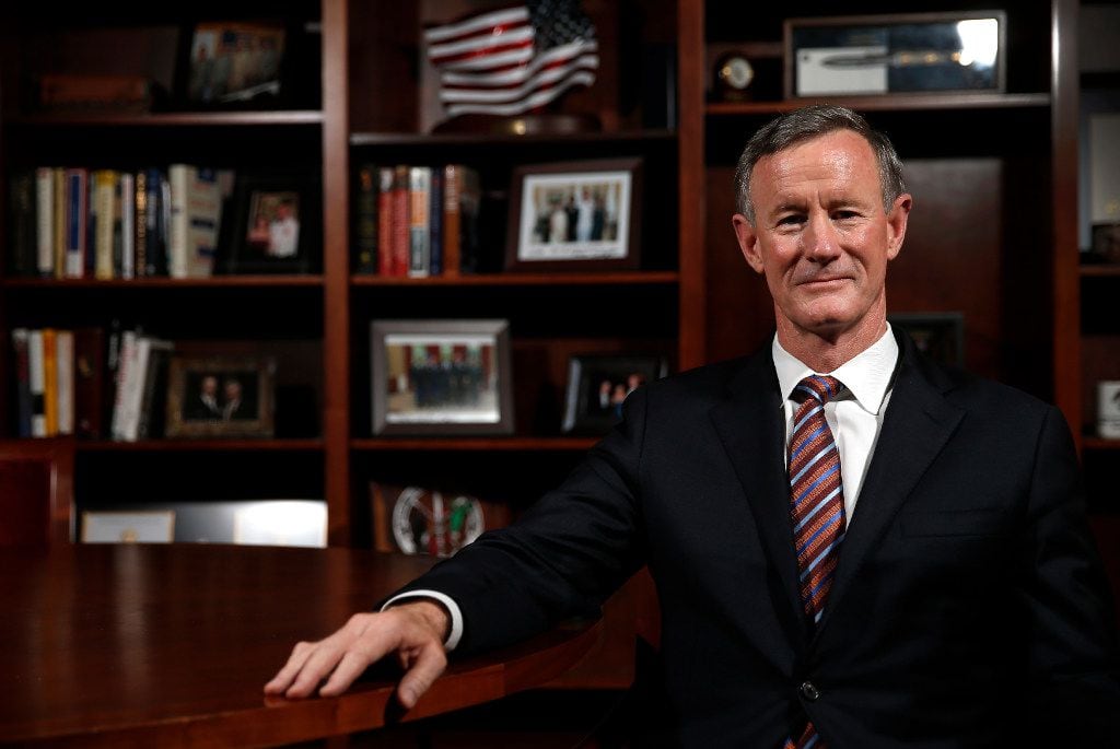 UT-System Chancellor William McRaven poses for a photograph at his office in Austin, Texas, Monday, April 17, 2017. He talked about a recently released systemwide survey of 28,000 students' experiences with stalking, harassment and sexual violence during an interview. (Jae S. Lee/The Dallas Morning News)