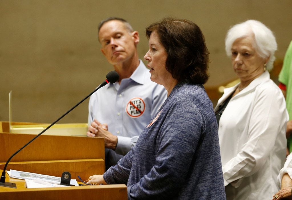 Carla Percival-Young was among the C.A.R.D. members speaking in opposition to the PD-15 redo...
