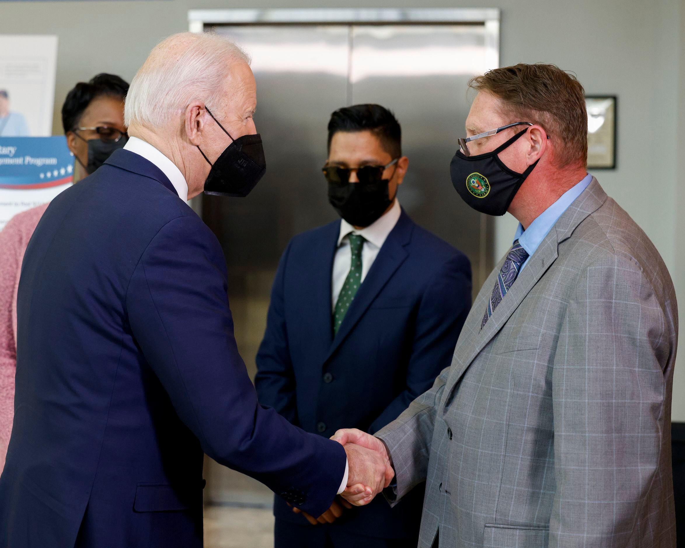 Photos President Joe Biden Visits Fort Worth Veterans Administration Clinic Passes On Trevor