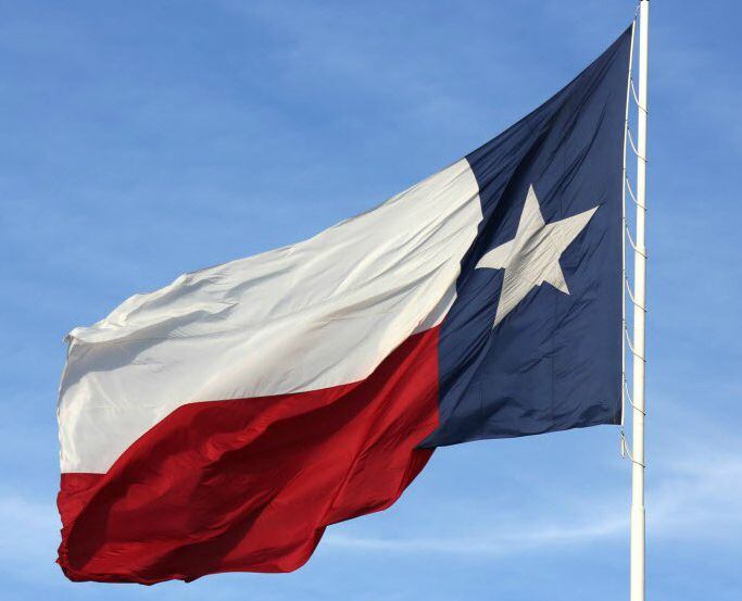 Stage of Texas flag