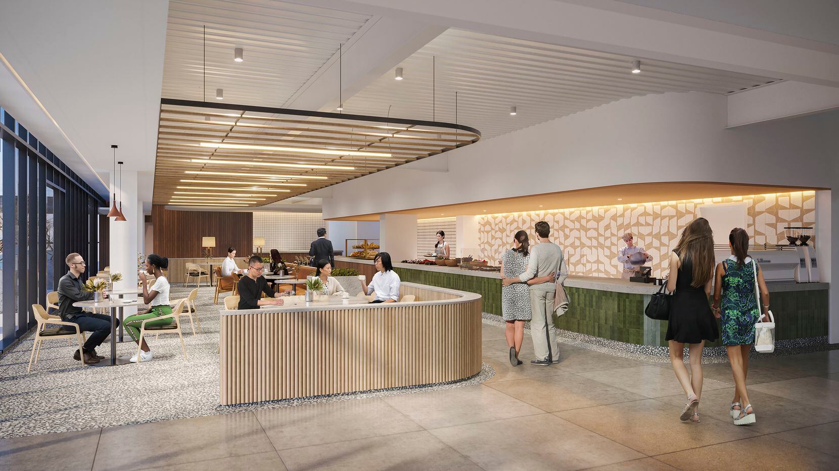 Inside Campbell Centre, tenants will get a refreshed cafe and new lounge and meeting areas.
