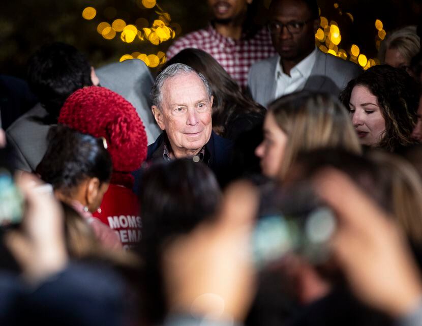 Presidential candidate and former New York Mayor Mike Bloomberg made a campaign stop at the...